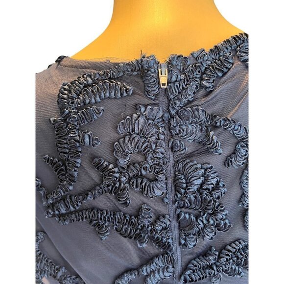 AMMO Sleeveless High Low Formal Dress Size Medium Navy - Picture 5 of 6